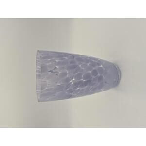 Hand-Blown Lavender Frit Art Glass Vase – Spotted Pattern